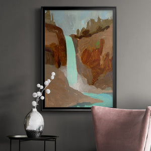 Turquoise Falls I Premium Framed Print - Ready to Hang