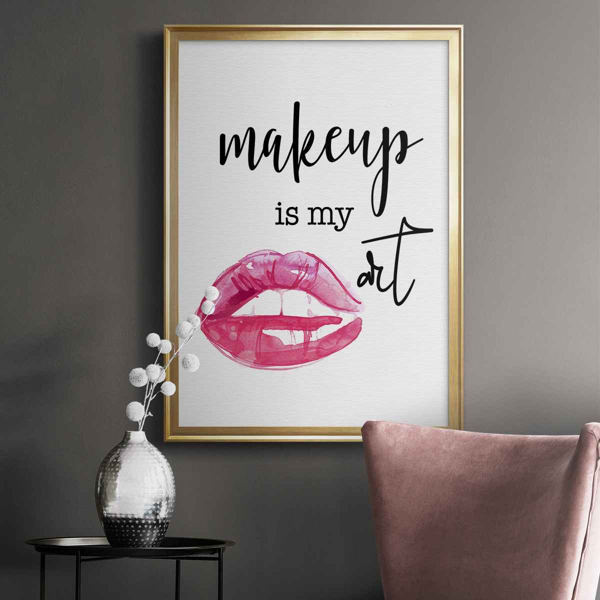 Makeup is My Art Premium Framed Print - Ready to Hang