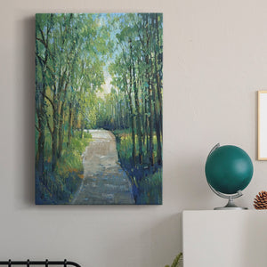 Golden Light Pathways I Premium Gallery Wrapped Canvas - Ready to Hang