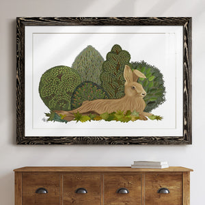 Hare Reclining in Leaves-Premium Framed Print - Ready to Hang