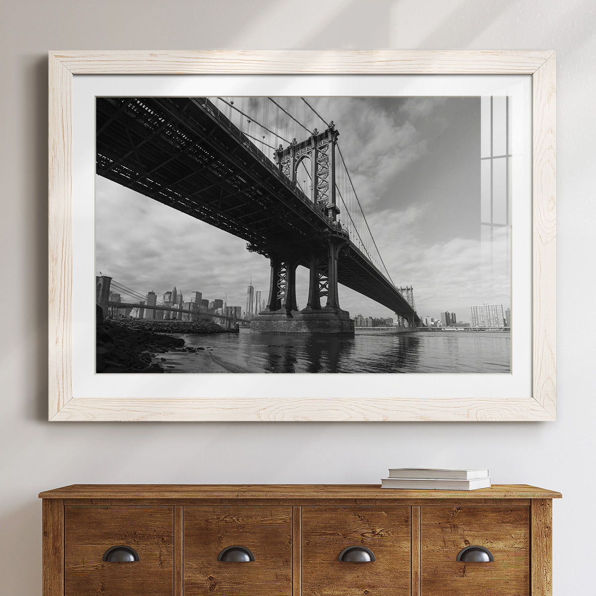 Manhattan Bridge-Premium Framed Print - Ready to Hang