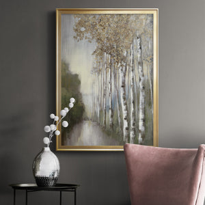 Woodland Walk Neutral Premium Framed Print - Ready to Hang