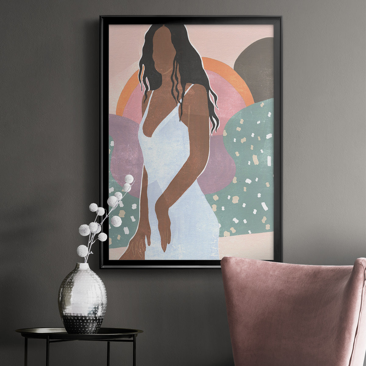 Curly Lady I Premium Framed Print - Ready to Hang