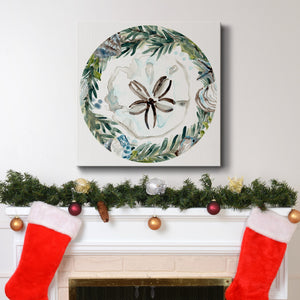 Coastal Christmas Shell Collection C-Premium Gallery Wrapped Canvas - Ready to Hang