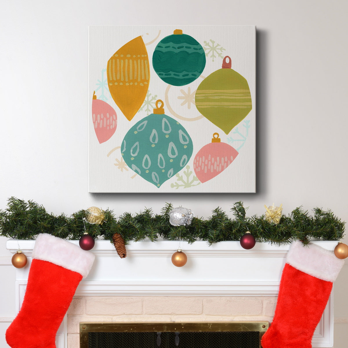 Modern Holiday Collection C-Premium Gallery Wrapped Canvas - Ready to Hang