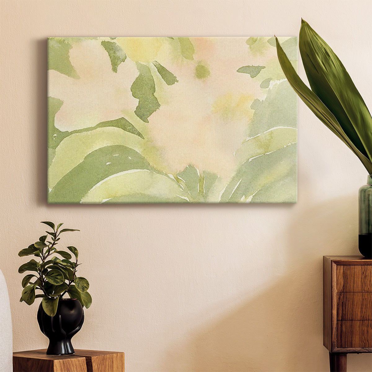 Verdant Floral Abstract II Premium Gallery Wrapped Canvas - Ready to Hang