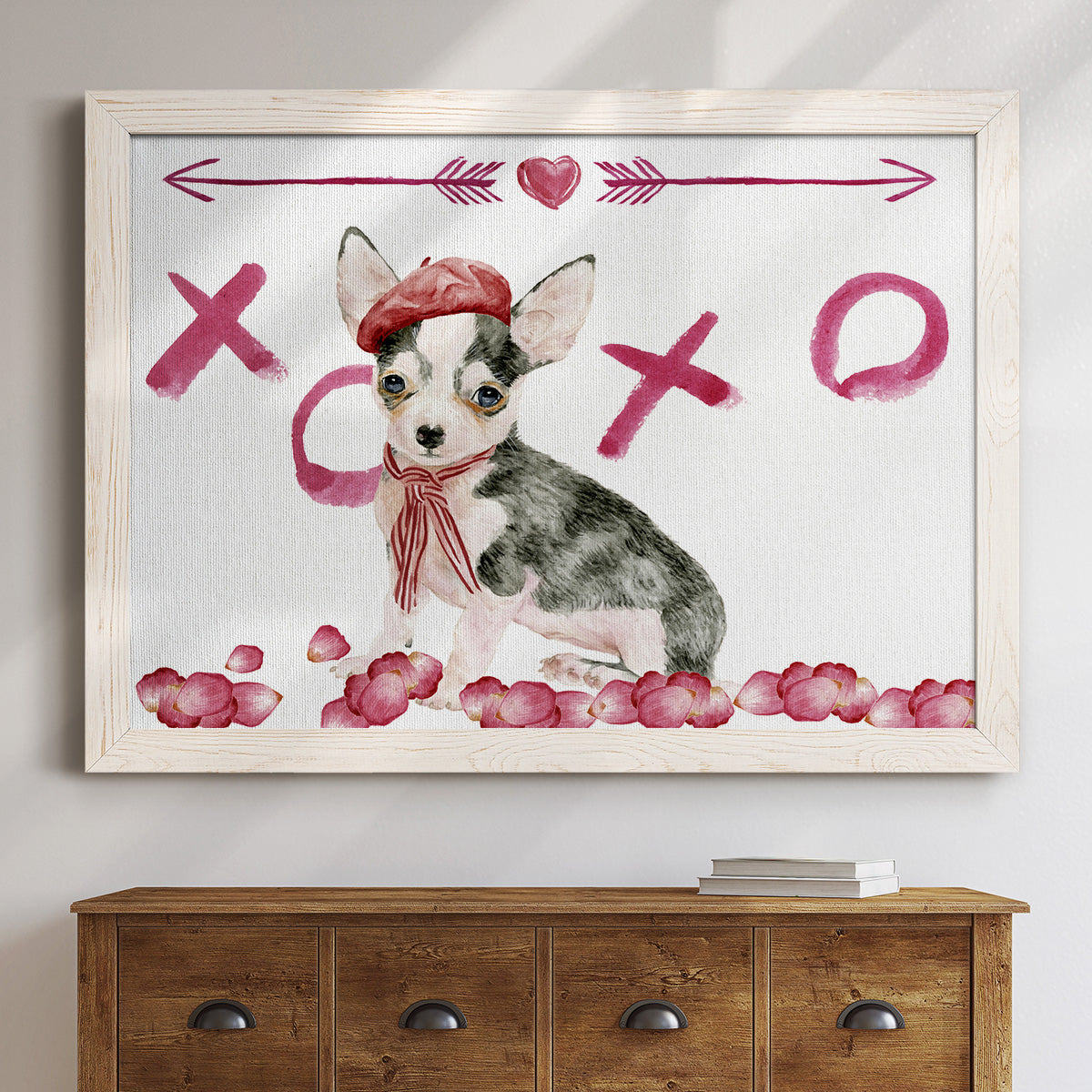 Puppy Valentine Collection A-Premium Framed Canvas - Ready to Hang