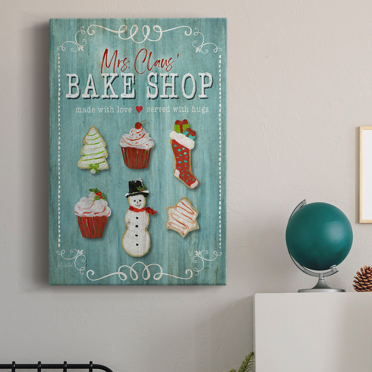 Mrs. Claus Bake Shop Premium Gallery Wrapped Canvas - Ready to Hang