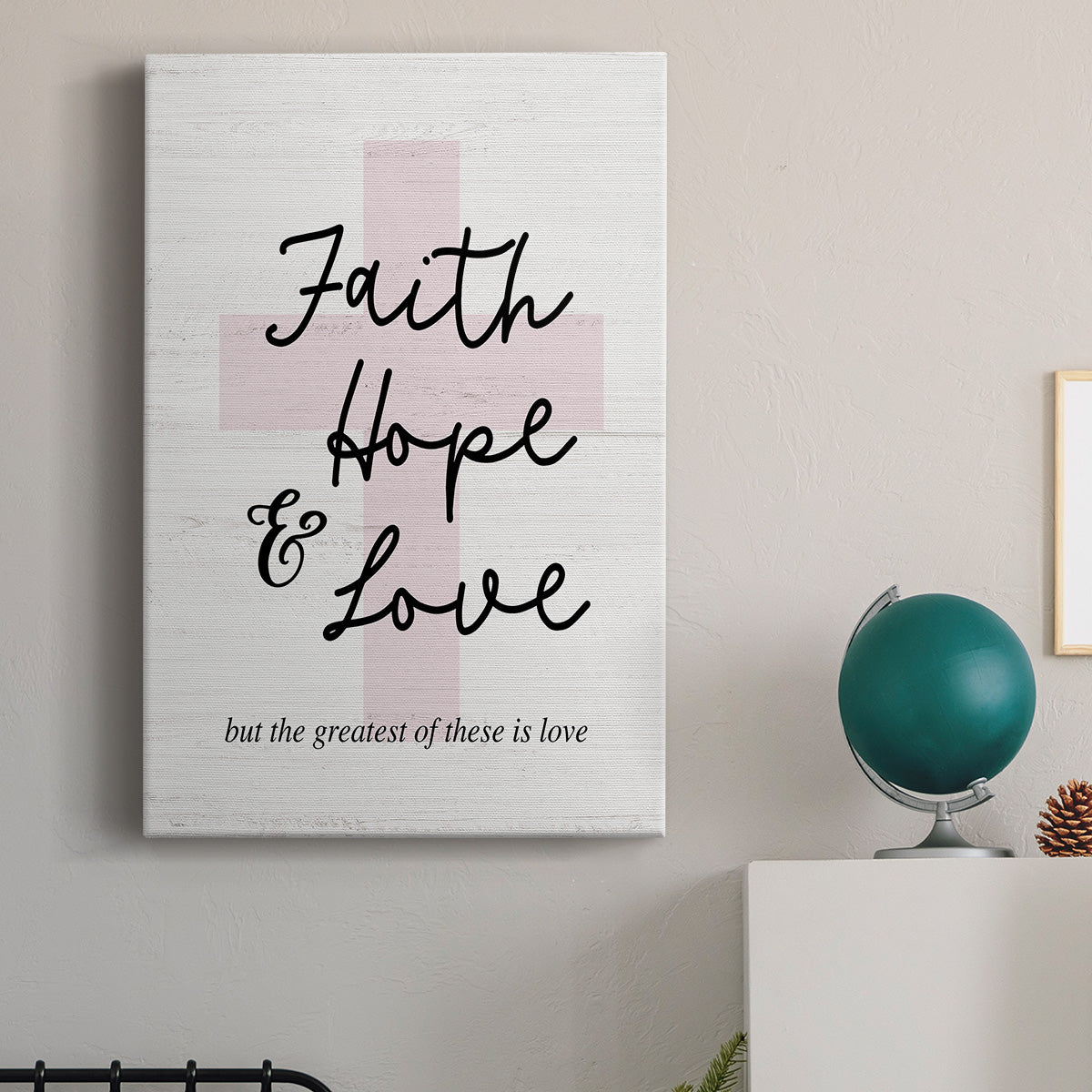 Faith Hope and Love Cross Premium Gallery Wrapped Canvas - Ready to Hang