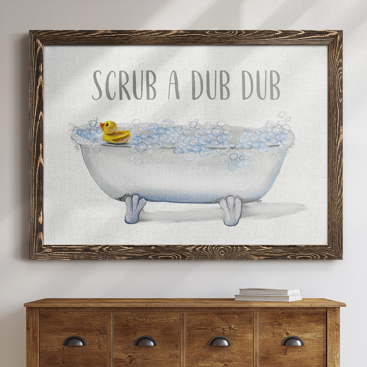 Scrub A Dub-Premium Framed Canvas - Ready to Hang