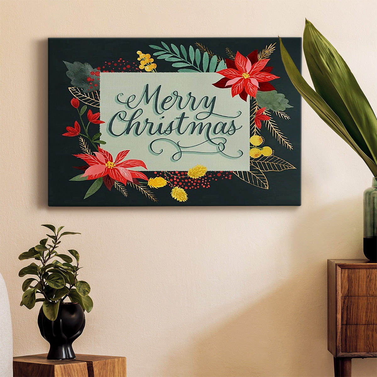 Bright Christmas Night  I Premium Gallery Wrapped Canvas - Ready to Hang