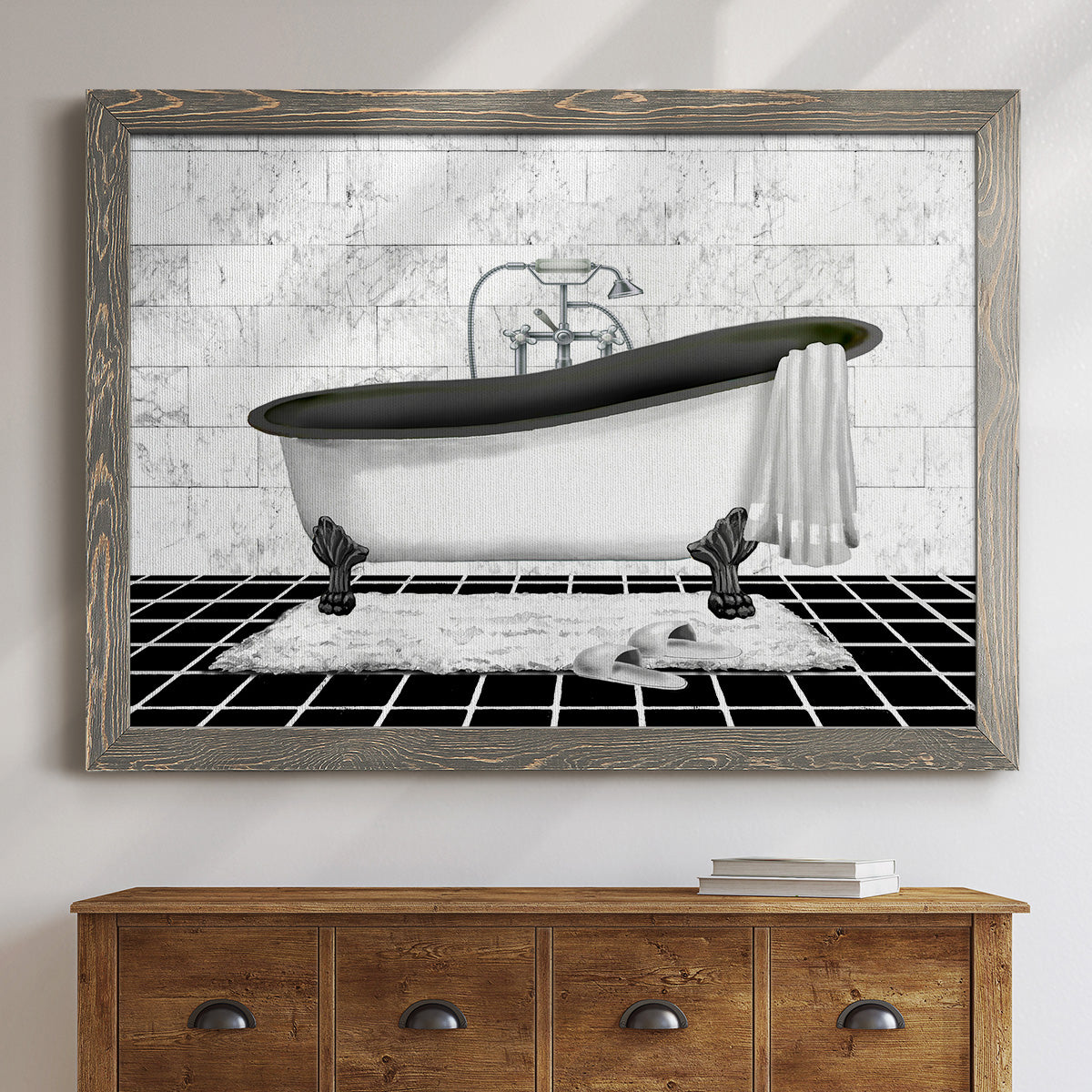 Modern Bath II-Premium Framed Canvas - Ready to Hang