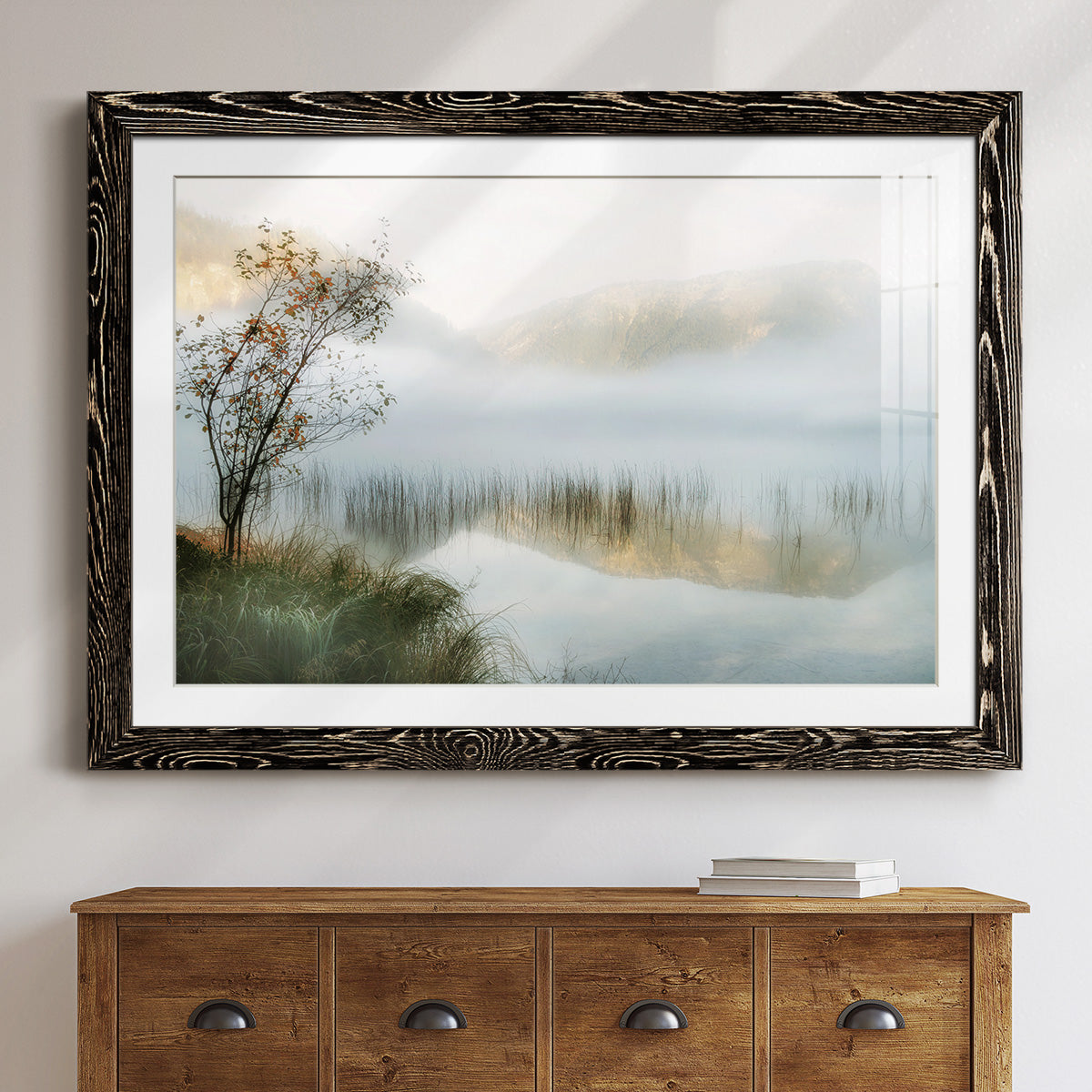 Golden Mirror of October-Premium Framed Print - Ready to Hang