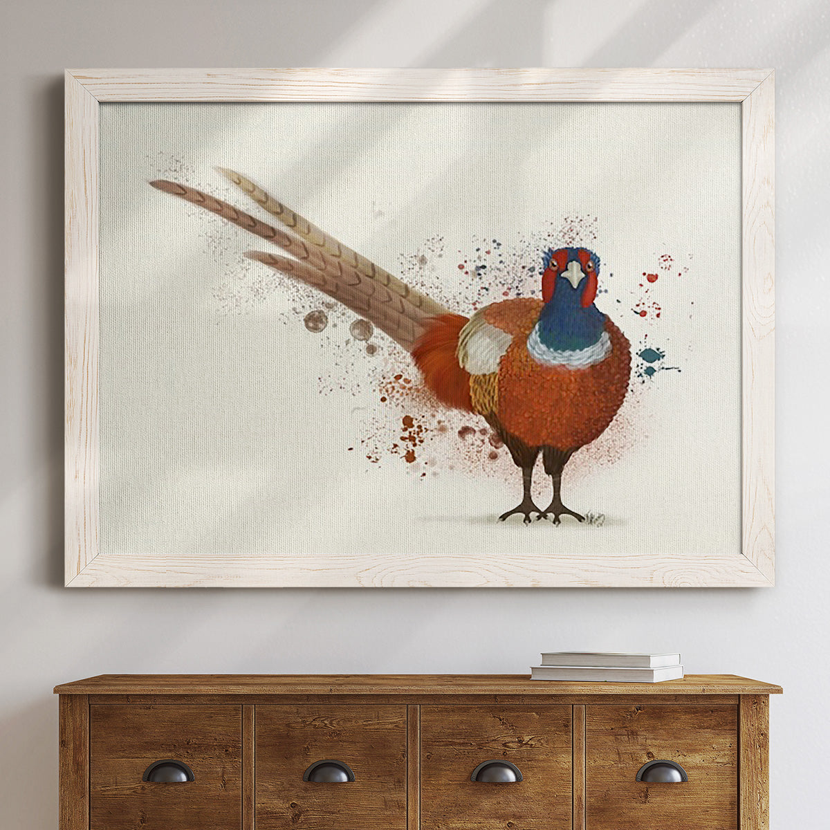 Pheasant Splash 7-Premium Framed Canvas - Ready to Hang