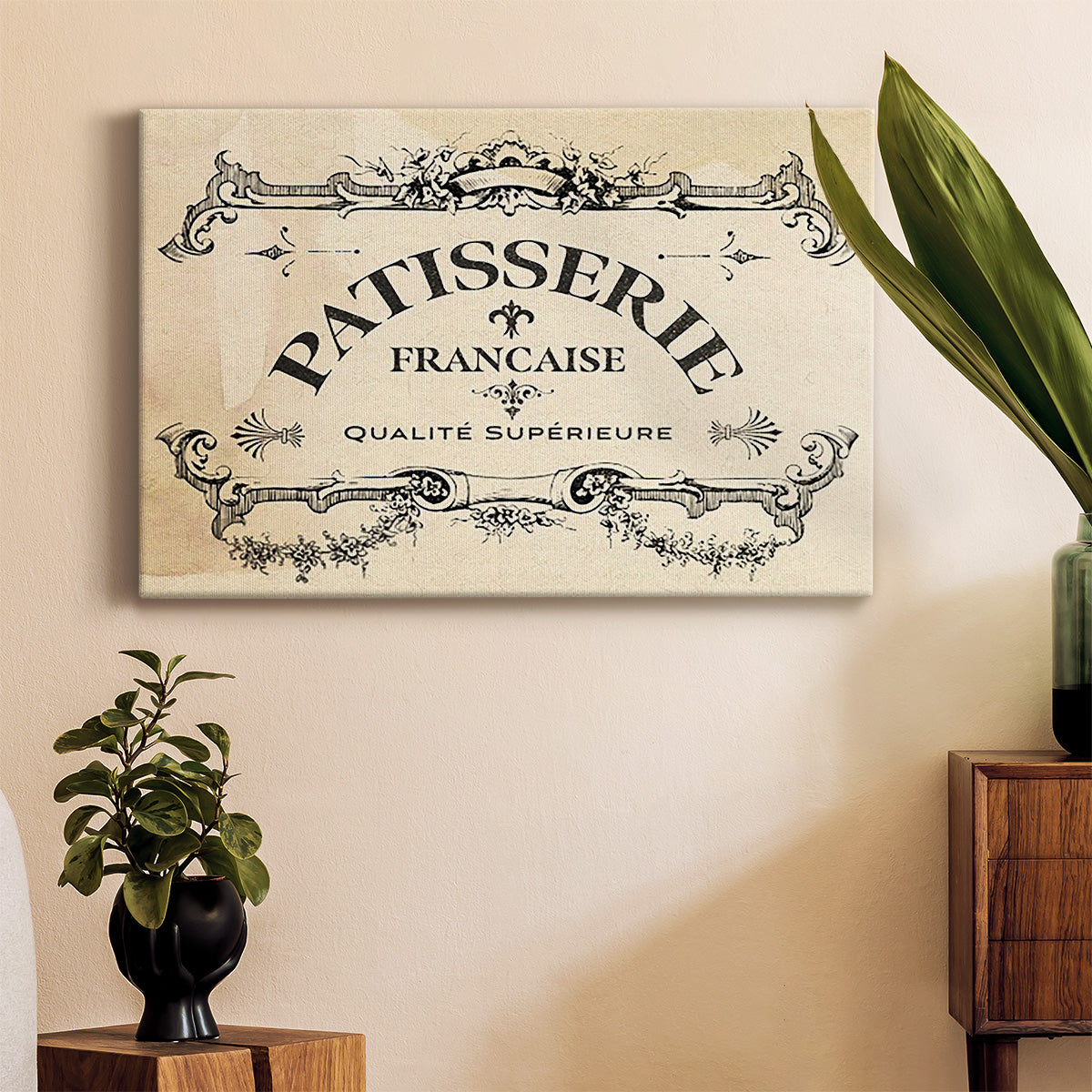 Antique French Label I Premium Gallery Wrapped Canvas - Ready to Hang