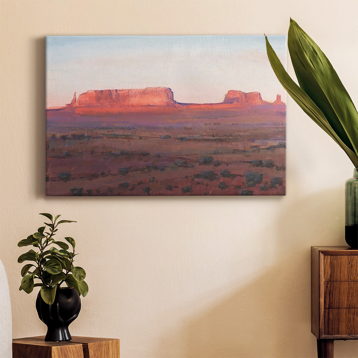 Red Rocks at Dusk I Premium Gallery Wrapped Canvas - Ready to Hang