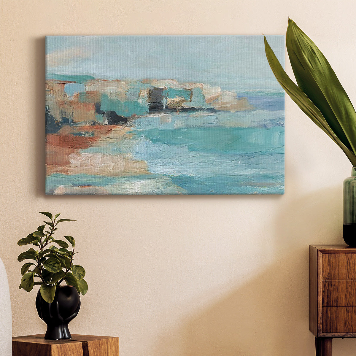 Turquoise Cliff Wall I Premium Gallery Wrapped Canvas - Ready to Hang