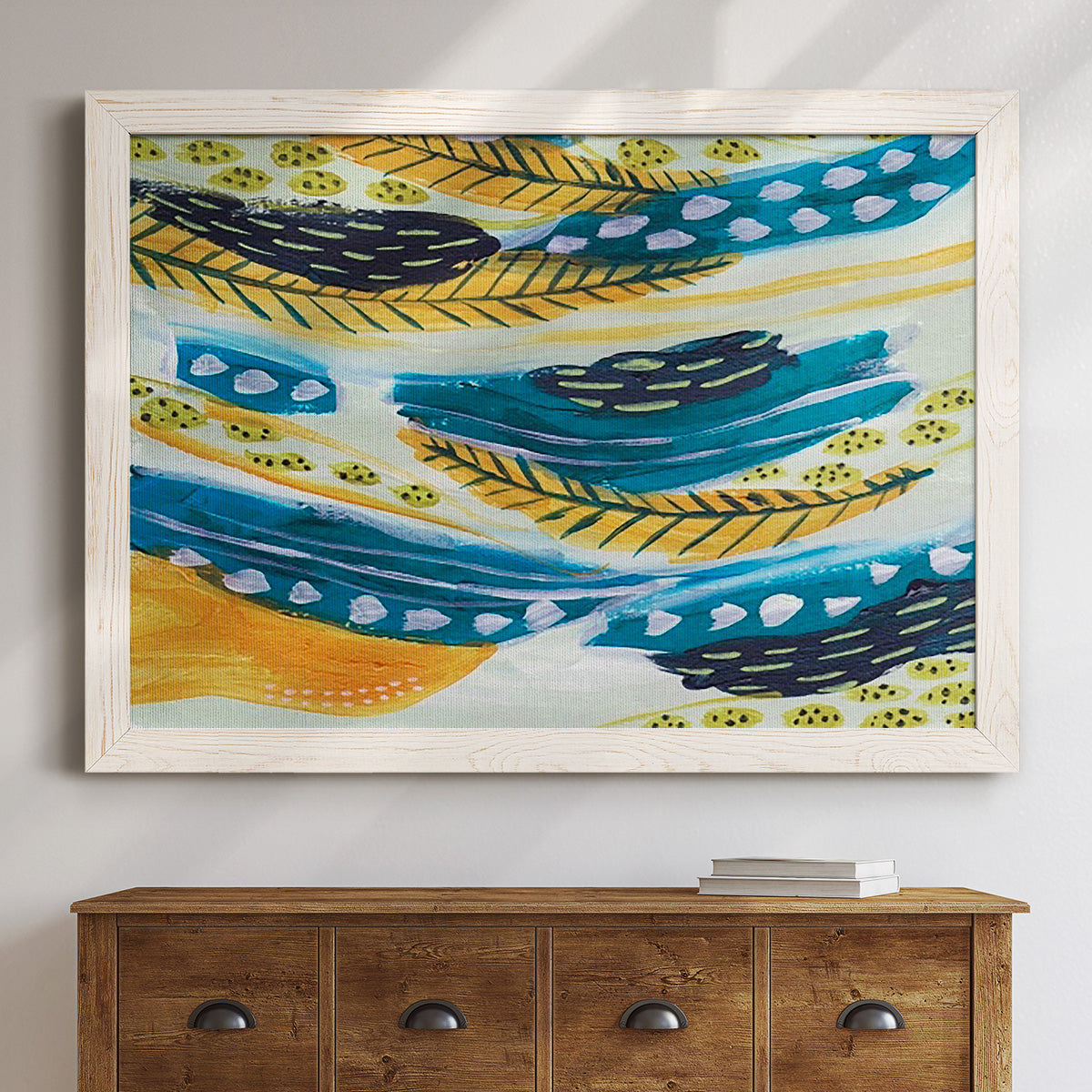 Feathery I-Premium Framed Canvas - Ready to Hang
