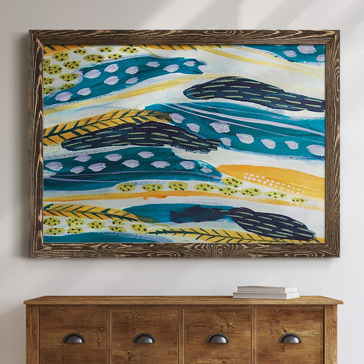 Feathery IV-Premium Framed Canvas - Ready to Hang