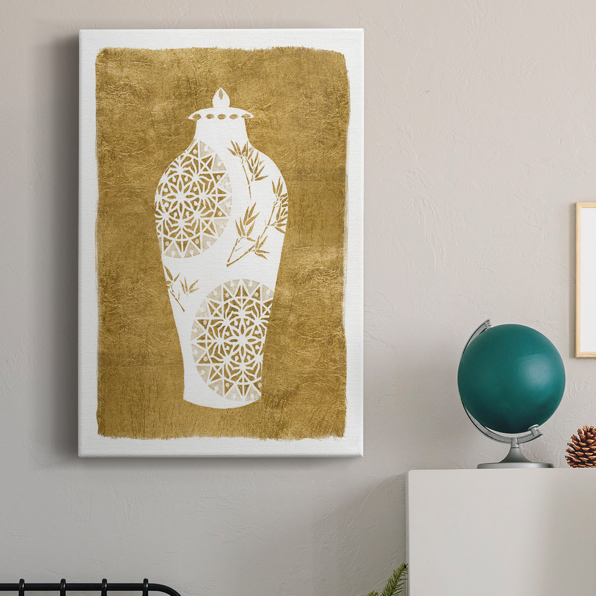 Golden Urn II Premium Gallery Wrapped Canvas - Ready to Hang