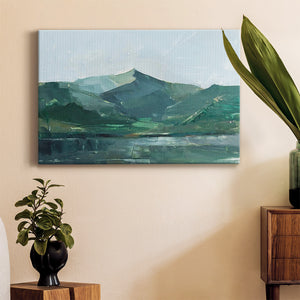 Green Grey Mountains I Premium Gallery Wrapped Canvas - Ready to Hang
