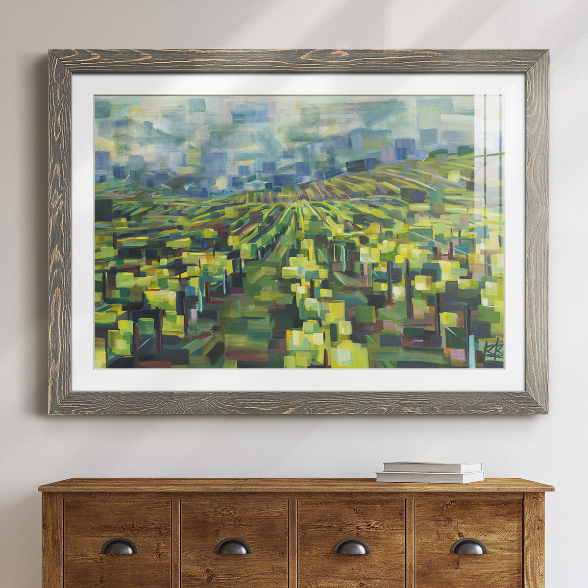Yellow Grapevines Forever-Premium Framed Print - Ready to Hang