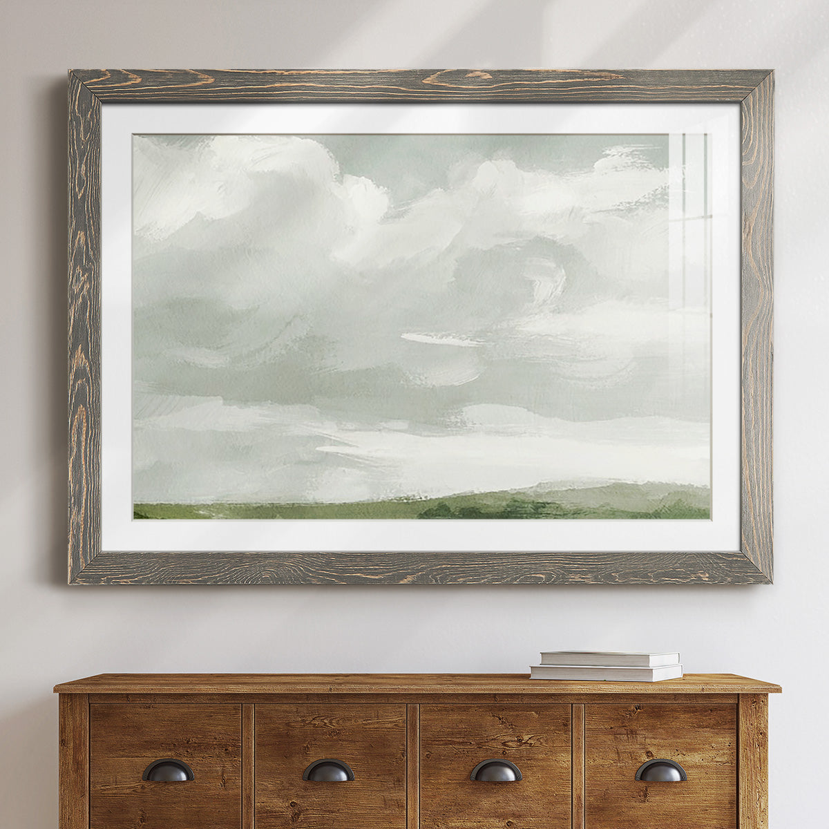 Gray Stone Sky III-Premium Framed Print - Ready to Hang