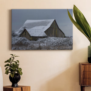 Winter Barn Premium Gallery Wrapped Canvas - Ready to Hang