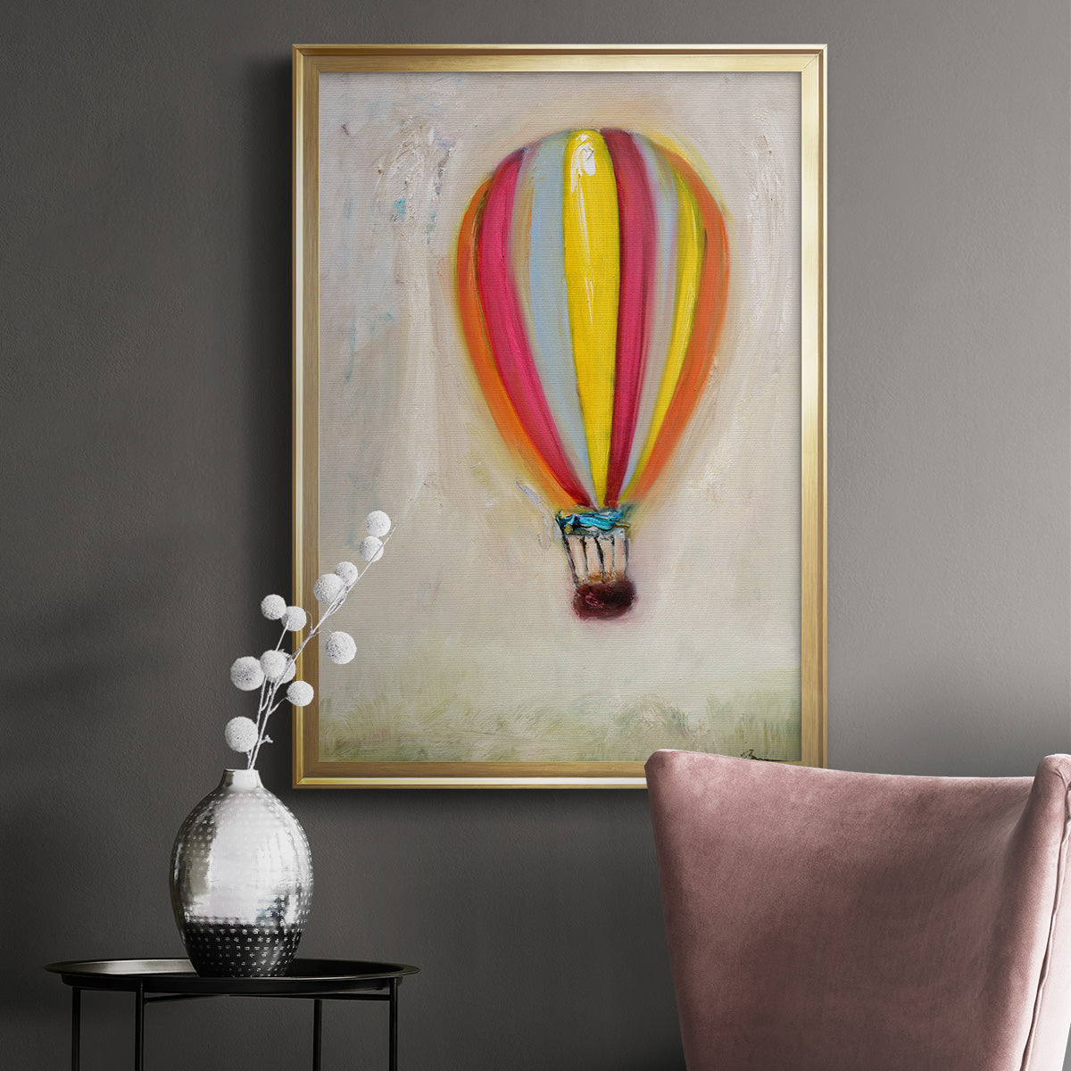 Lucky Hot Air Balloon Premium Framed Print - Ready to Hang