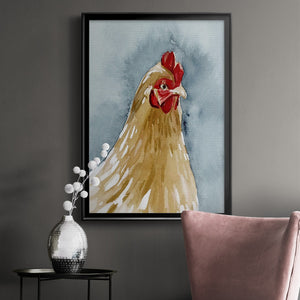 Chicken Portrait II Premium Framed Print - Ready to Hang