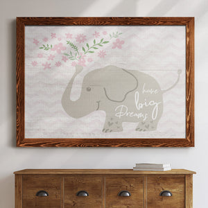 Floral Elephant-Premium Framed Canvas - Ready to Hang