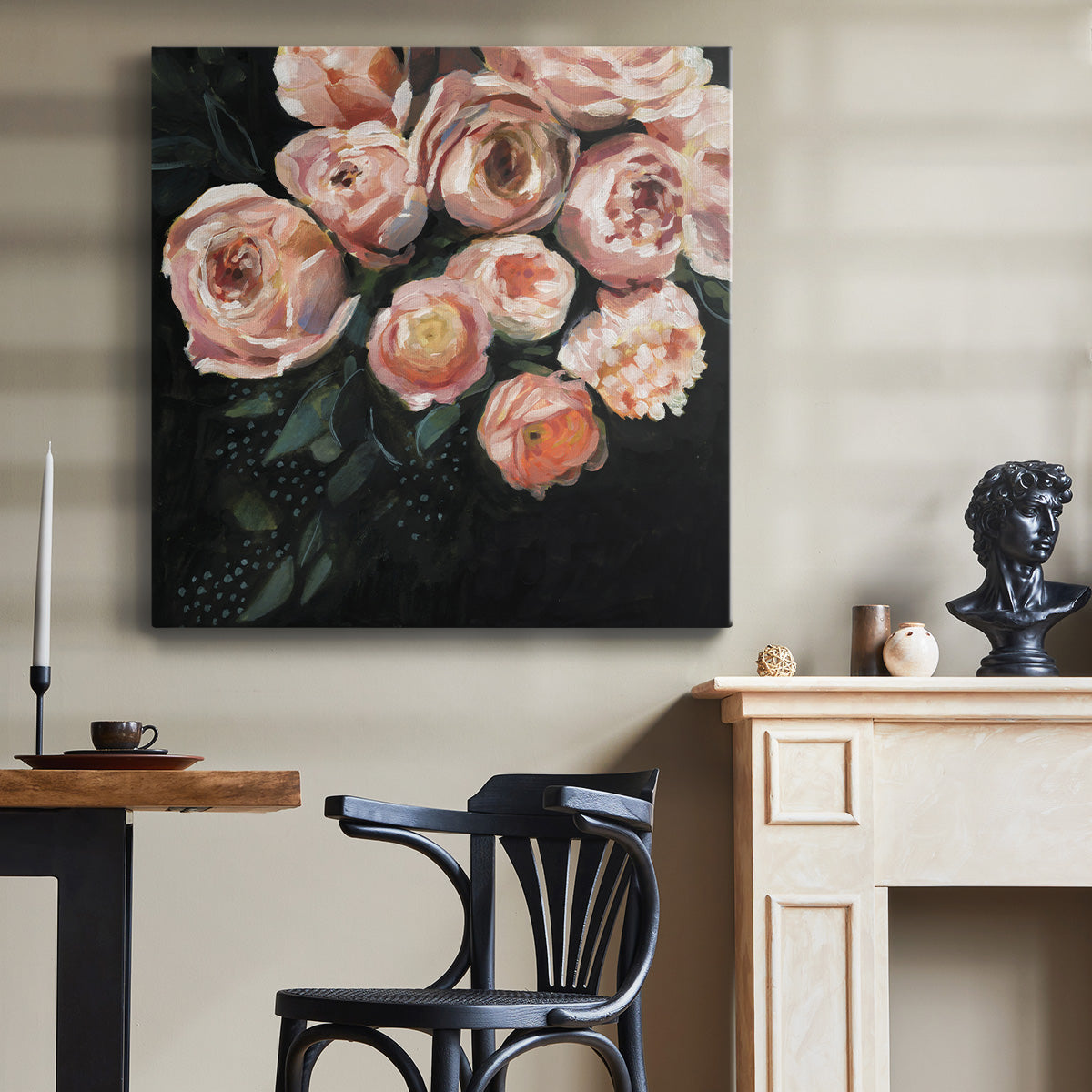 Peachy Blooms II-Premium Gallery Wrapped Canvas - Ready to Hang