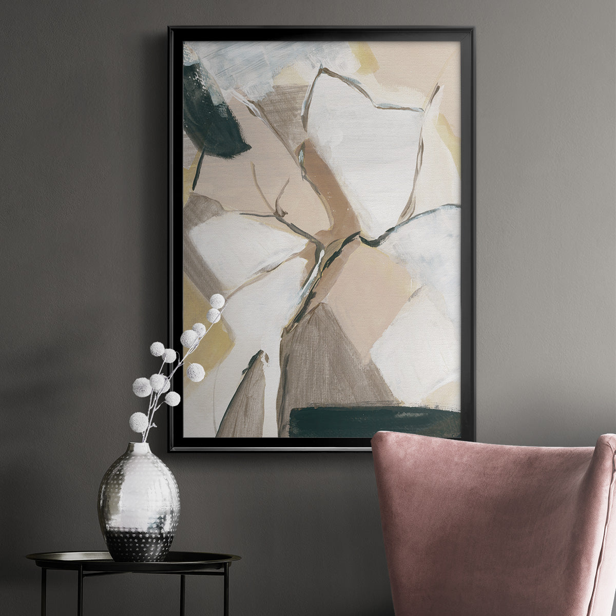 Marble Lines I Premium Framed Print - Ready to Hang