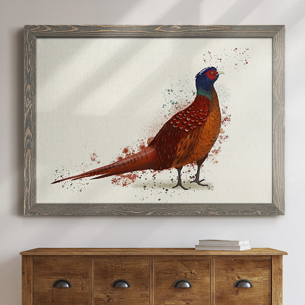 Pheasant Splash 4-Premium Framed Canvas - Ready to Hang