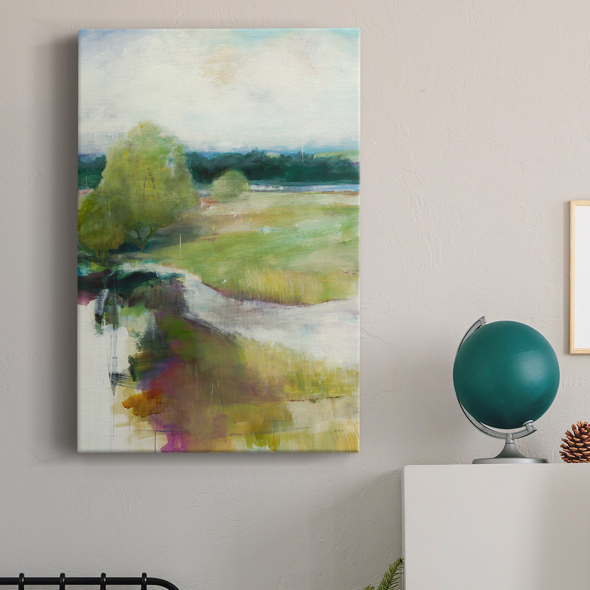 Crossing the Stream Premium Gallery Wrapped Canvas - Ready to Hang