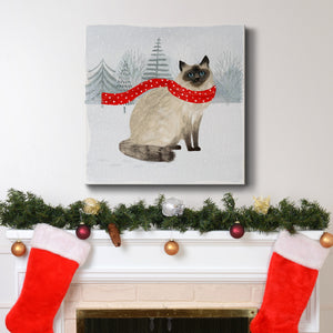 Christmas Cats and Dogs III-Premium Gallery Wrapped Canvas - Ready to Hang