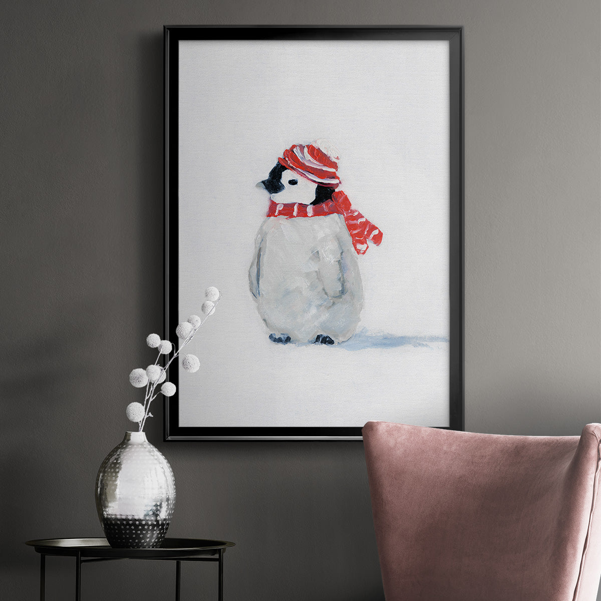 Penguin Play II Premium Framed Print - Ready to Hang