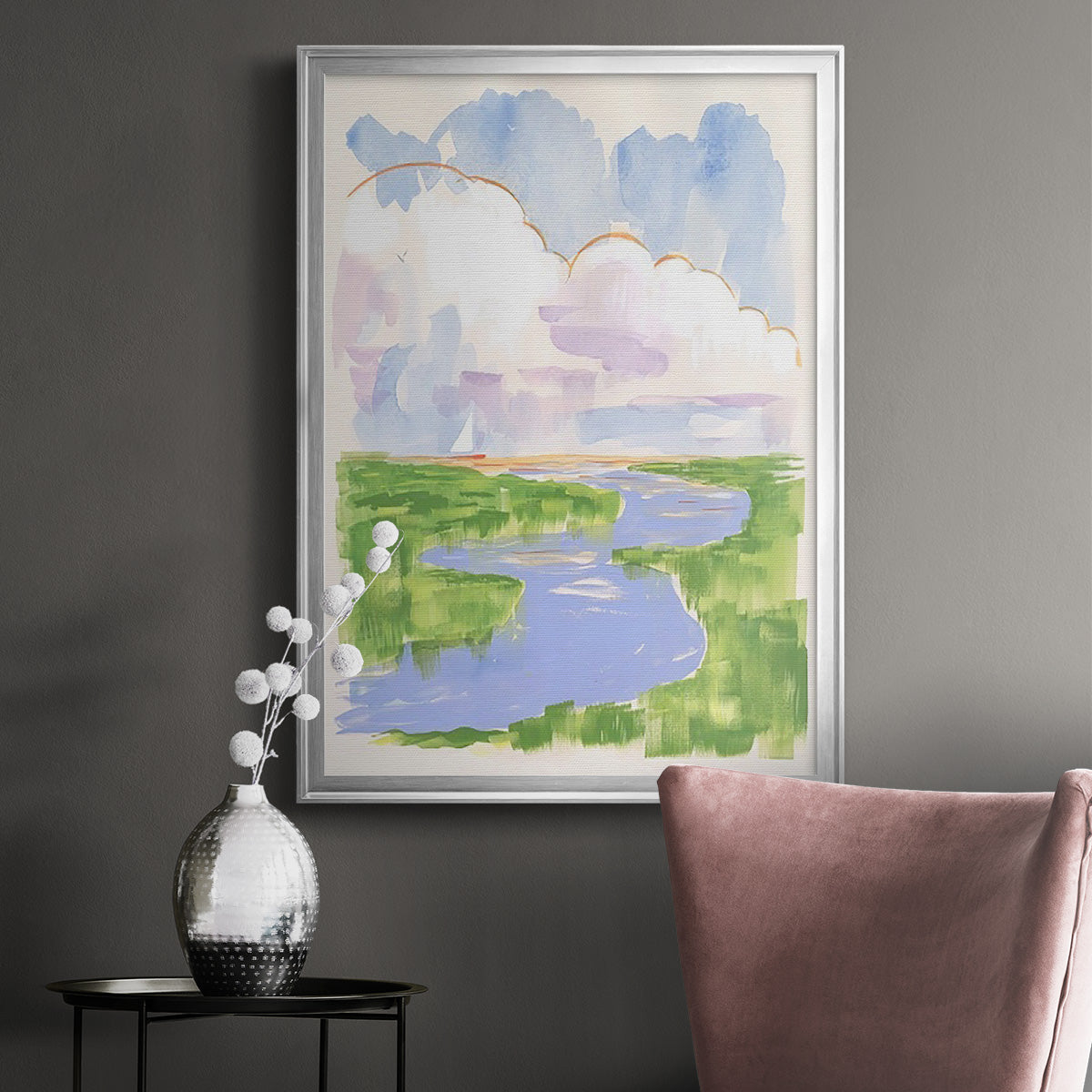 Low Country River Vista I Premium Framed Print - Ready to Hang