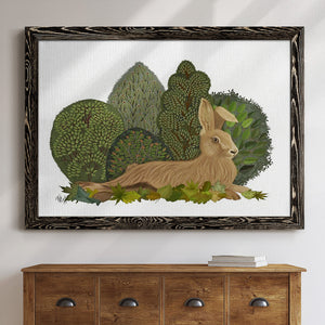 Hare Reclining in Leaves-Premium Framed Canvas - Ready to Hang