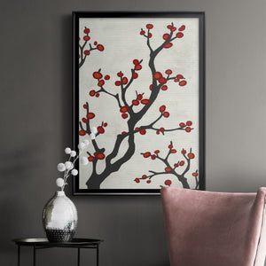 Red Berry Branch I Premium Framed Print - Ready to Hang