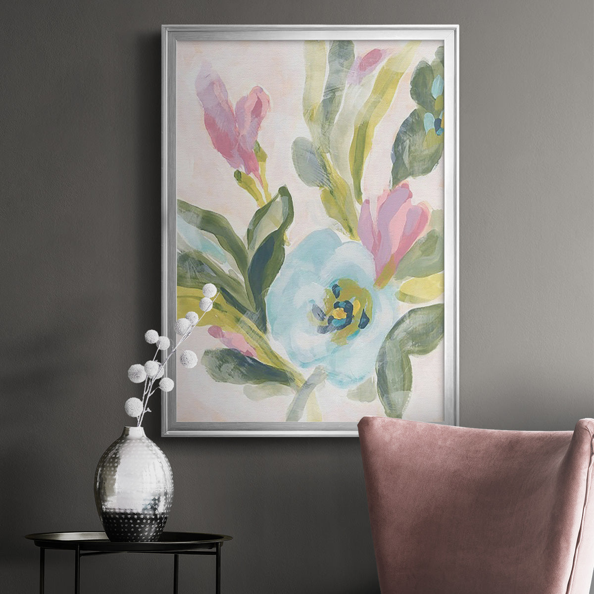 Floral Breeze Fresco  II Premium Framed Print - Ready to Hang