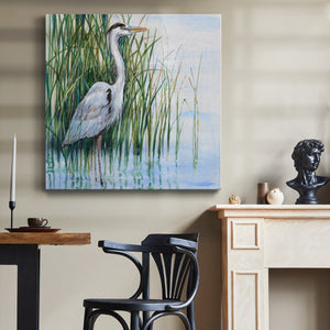 Heron in the Marsh I-Premium Gallery Wrapped Canvas - Ready to Hang