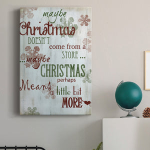 Christmas Means More - Canvas Art Print