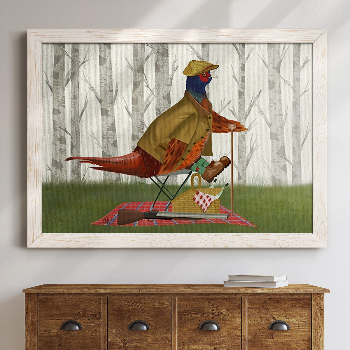 Pheasant Shooting Party 4-Premium Framed Canvas - Ready to Hang