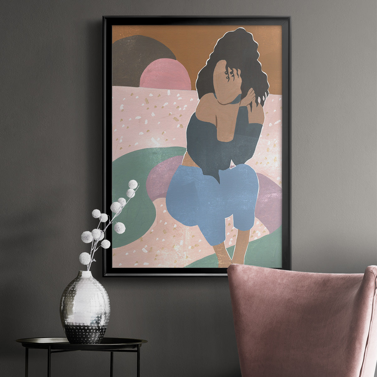 Curly Lady II Premium Framed Print - Ready to Hang