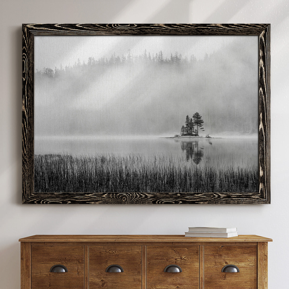 Island Fog-Premium Framed Canvas - Ready to Hang