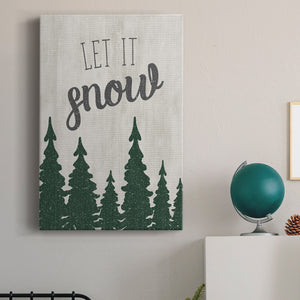 Let It Snow Forest Premium Gallery Wrapped Canvas - Ready to Hang