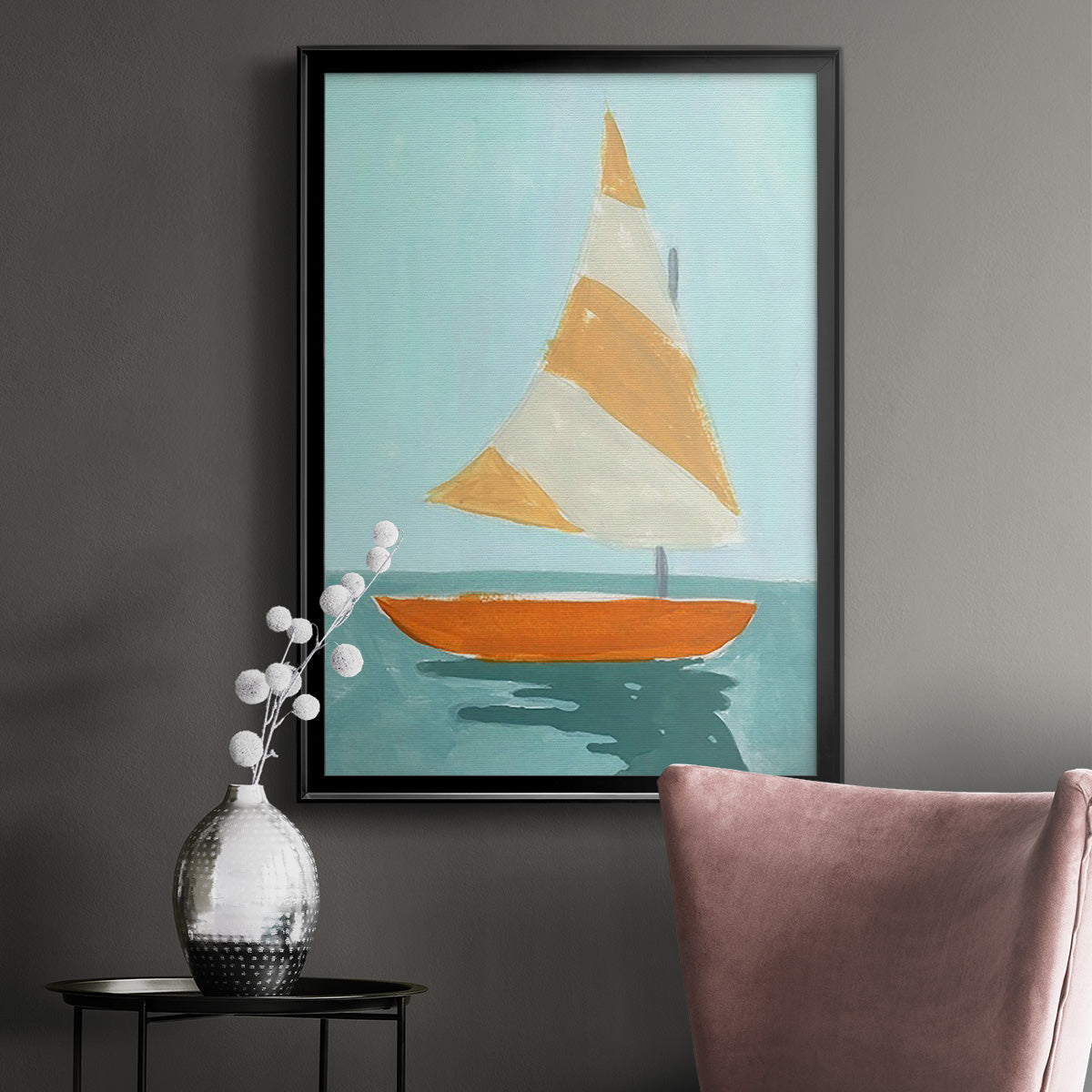 Small Sail I Premium Framed Print - Ready to Hang
