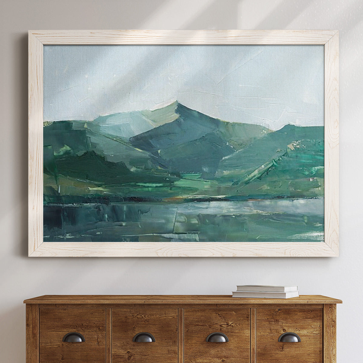 Green Grey Mountains I-Premium Framed Canvas - Ready to Hang