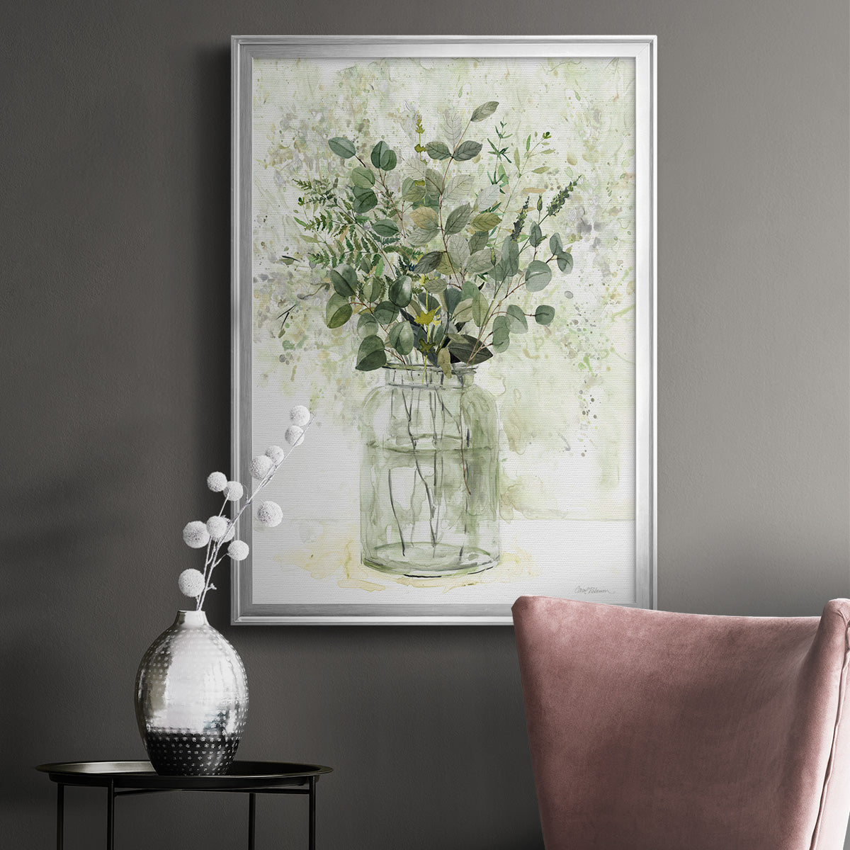 Delicate Greenery II Premium Framed Print - Ready to Hang